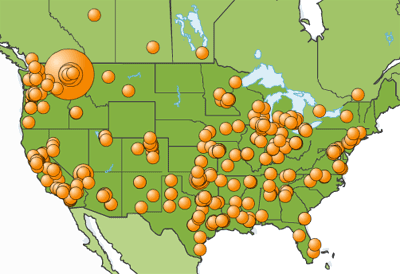 Farmers Insurance Complaints Geographical Reach-USA